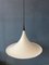 Mid-Century Danish White Space Age Witch Hat Pendant Lamp, Image 7