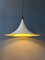 Mid-Century Danish White Space Age Witch Hat Pendant Lamp, Image 5