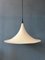 Mid-Century Danish White Space Age Witch Hat Pendant Lamp 1