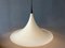 Mid-Century Danish White Space Age Witch Hat Pendant Lamp 6