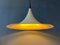 Mid-Century Danish White Space Age Witch Hat Pendant Lamp 10