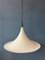 Mid-Century Danish White Space Age Witch Hat Pendant Lamp 9