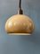 Lámpara colgante hongo vintage beige de acrílico y vidrio, Imagen 1