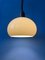 Lampada a sospensione fungo vintage beige in acrilico e vetro, Immagine 5