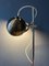 Lámpara de pie vintage con forma de globo ocular plateado oscuro, Imagen 4