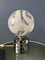 Lampe de Bureau Mid-Century en Chrome avec Abat-Jour en Verre 1