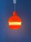 Mid-Century Orange and White Glass Pendant Lamp from Peill & Putzler 2