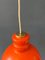 Mid-Century Orange and White Glass Pendant Lamp from Peill & Putzler 9