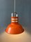 Space Age Orange & Red Metal Pendant Lamp, Image 3