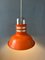 Space Age Orange & Red Metal Pendant Lamp, Image 8