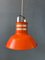 Space Age Orange & Red Metal Pendant Lamp 7