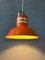 Space Age Orange & Red Metal Pendant Lamp 5