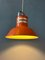 Space Age Orange & Red Metal Pendant Lamp, Image 5