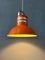 Space Age Orange & Red Metal Pendant Lamp 4