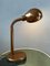 Lámpara de mesa con forma de serpiente ajustable Mid-Century en marrón, Imagen 1