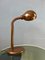 Lámpara de mesa con forma de serpiente ajustable Mid-Century en marrón, Imagen 6