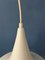 Lámpara colgante era espacial Mid-Century en blanco con sombrero de bruja, Imagen 9