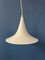 Mid-Century White Space Age Witch Hat Pendant Lamp 7