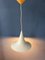Mid-Century White Space Age Witch Hat Pendant Lamp 2