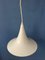 Mid-Century White Space Age Witch Hat Pendant Lamp 6