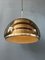 Mid-Century Space Age Smoked Glass Pendant Lamp 1