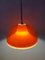 Space Age Orange Smoked Acrylic Glass Pendant Lamp from Dijkstra, Image 2