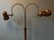 Lámpara de pie Gepo de arco doble Mid-Century en marrón, Imagen 7