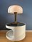 Mid-Century Space Age Mushroom Tischlampe in Braun & Weiß 5