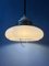 Space Age White Pendant Lamp with Acrylic Glass Shade and Chrome Top Cap, Image 8