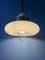 Space Age White Pendant Lamp with Acrylic Glass Shade and Chrome Top Cap 2