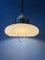 Space Age White Pendant Lamp with Acrylic Glass Shade and Chrome Top Cap 3