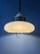 Space Age White Pendant Lamp with Acrylic Glass Shade and Chrome Top Cap, Image 3