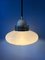 Space Age White Pendant Lamp with Acrylic Glass Shade and Chrome Top Cap 4
