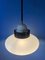 Space Age White Pendant Lamp with Acrylic Glass Shade and Chrome Top Cap, Image 5