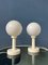Space Age White Opaline Glass Table Lamps, Set of 2 6