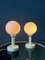 Space Age White Opaline Glass Table Lamps, Set of 2 4