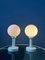 Space Age White Opaline Glass Table Lamps, Set of 2 2