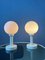 Space Age White Opaline Glass Table Lamps, Set of 2 5