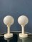 Space Age White Opaline Glass Table Lamps, Set of 2 1