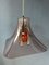 Space Age Hat Pendant Lamp with Acrylic Glass Shade and Chrome Inner Frame 7