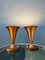 Danish Trumpet Uplighter Copper Desk Lamps, Set of 2 2