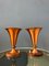 Danish Trumpet Uplighter Copper Desk Lamps, Set of 2 1