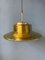 Mid-Century Space Age Yellow Smoked Glass Pendant Lamp from Dijkstra 6