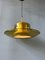 Mid-Century Space Age Yellow Smoked Glass Pendant Lamp from Dijkstra, Image 8