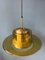 Mid-Century Space Age Yellow Smoked Glass Pendant Lamp from Dijkstra, Image 9