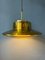Mid-Century Space Age Yellow Smoked Glass Pendant Lamp from Dijkstra 7