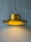 Mid-Century Space Age Yellow Smoked Glass Pendant Lamp from Dijkstra 3