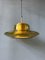 Mid-Century Space Age Yellow Smoked Glass Pendant Lamp from Dijkstra, Image 1