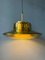 Mid-Century Space Age Yellow Smoked Glass Pendant Lamp from Dijkstra, Image 2