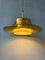 Mid-Century Space Age Yellow Smoked Glass Pendant Lamp from Dijkstra 4
